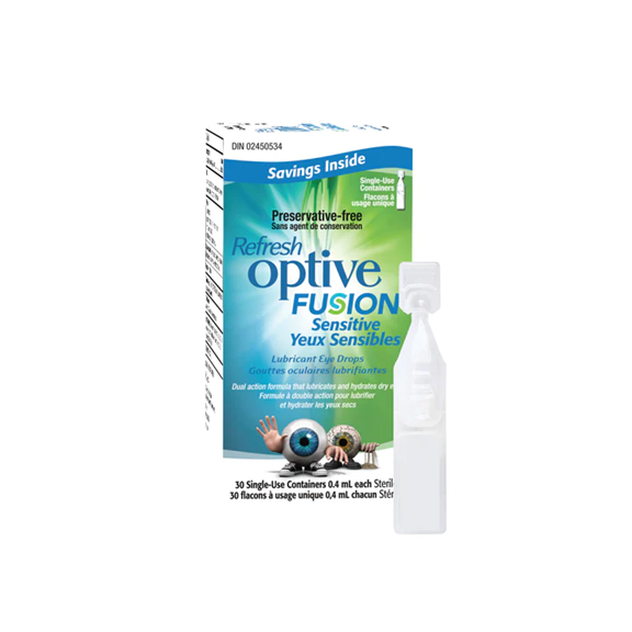 Refresh optive fusion yeux sensibles solution ocucalm